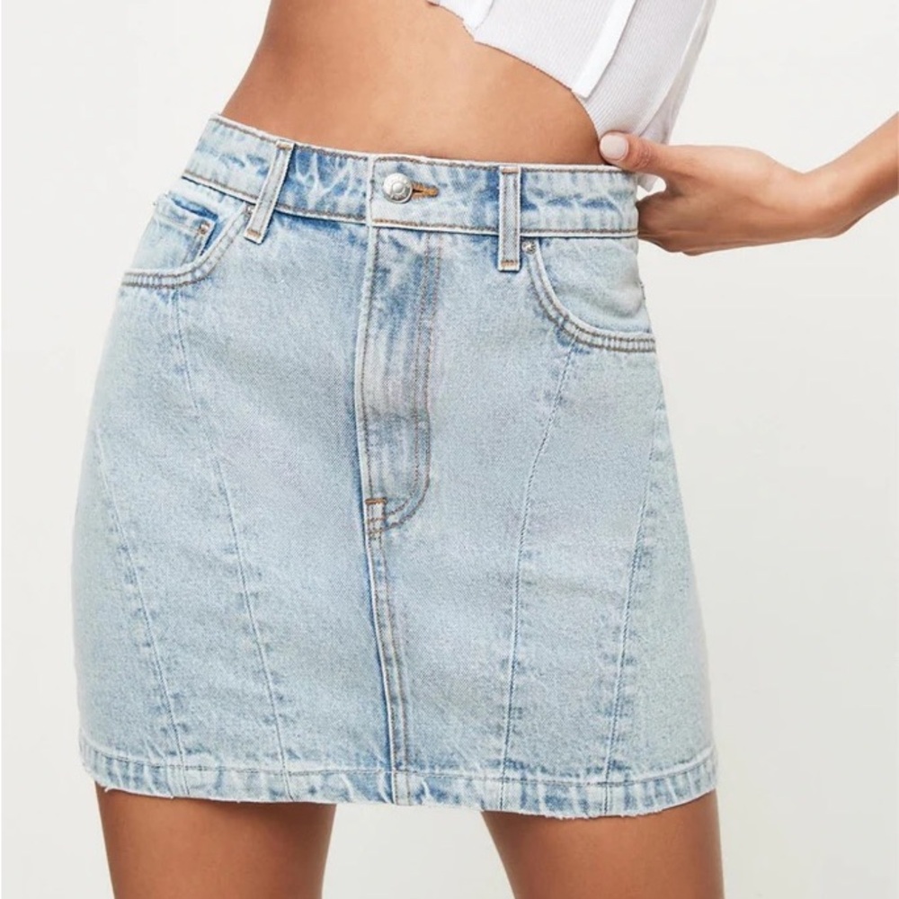 GRLFRND Gemma Corset Denim Skirt